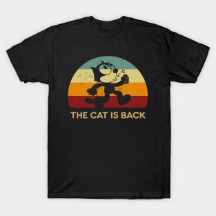 Retro Sunset - Felix The Cat Is Black T-Shirt